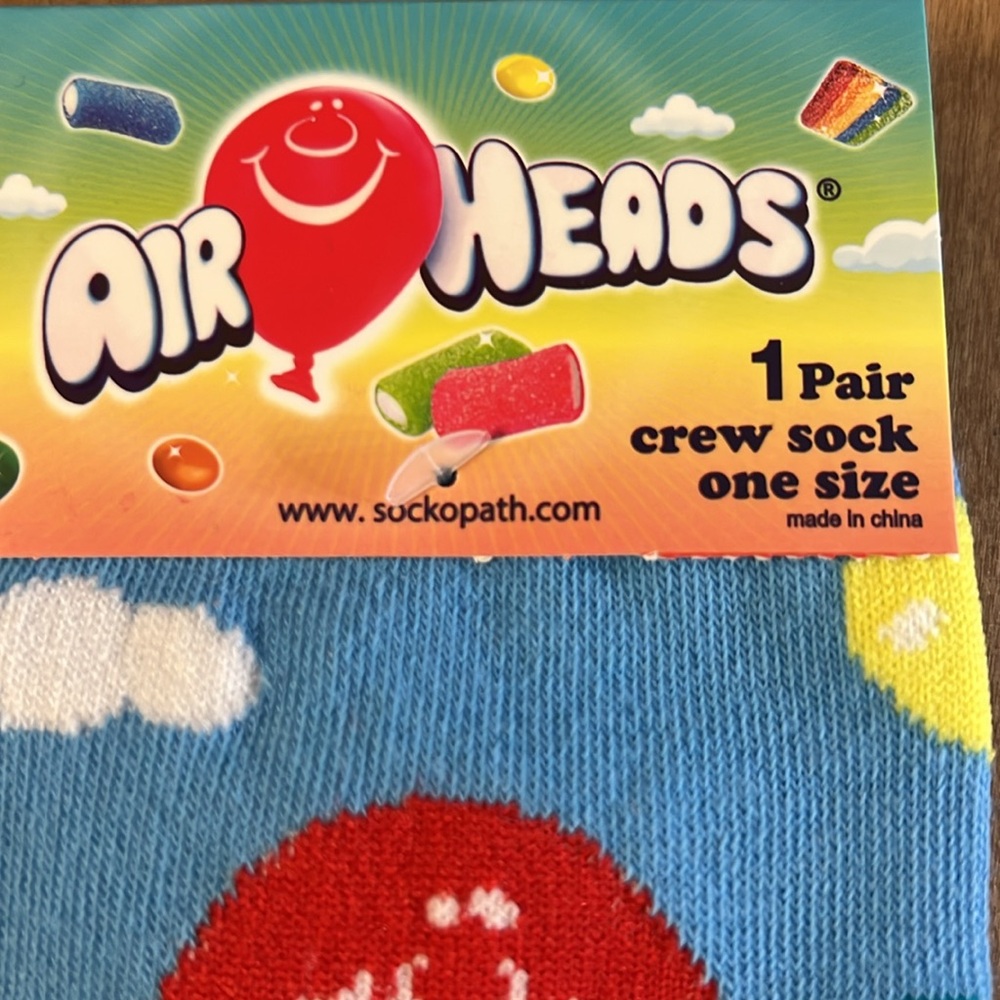 Airheads Logo Graphic Unisex 2 Pair Crew Socks NWT - Picture 7 of 11